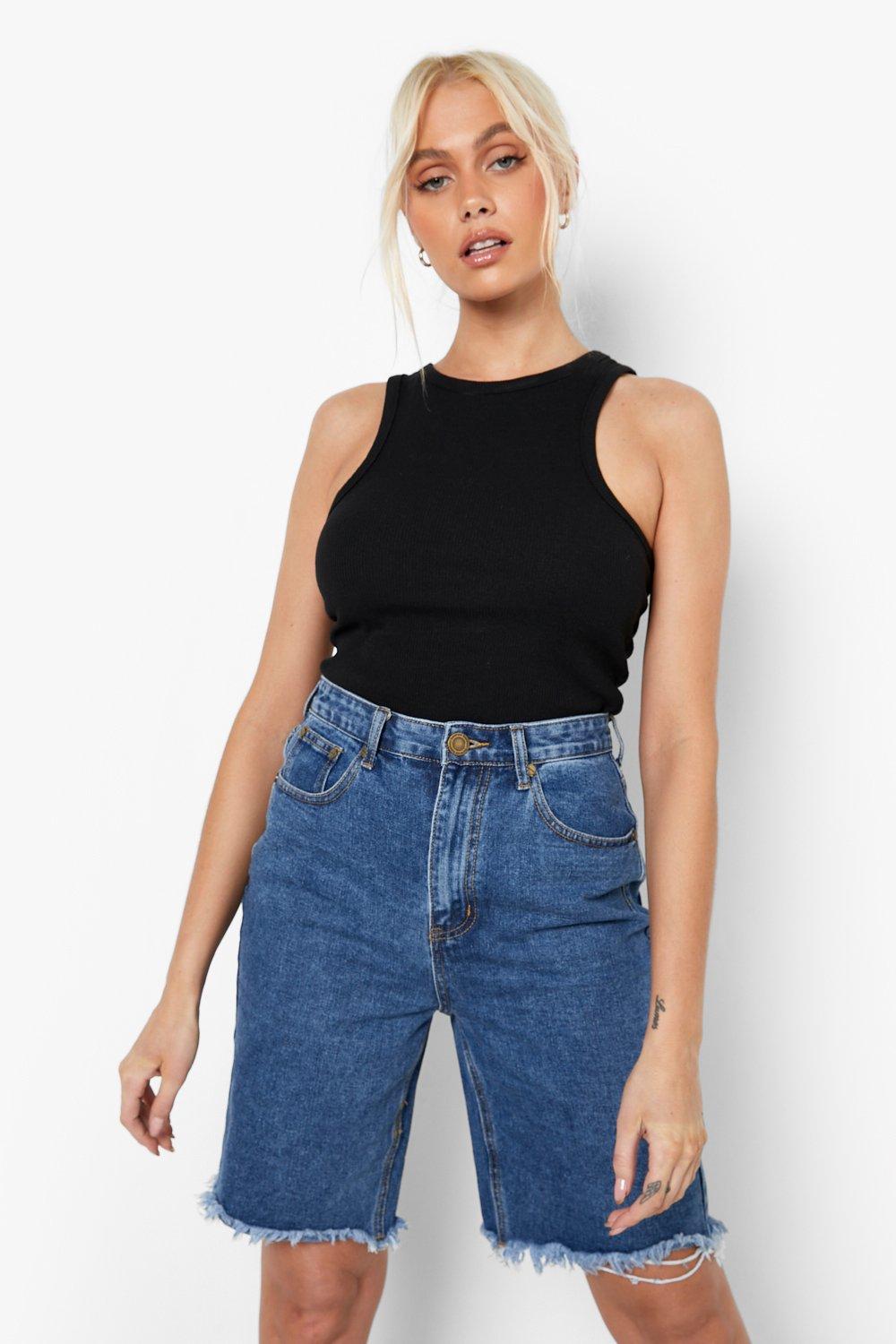 High waisted hotsell long shorts